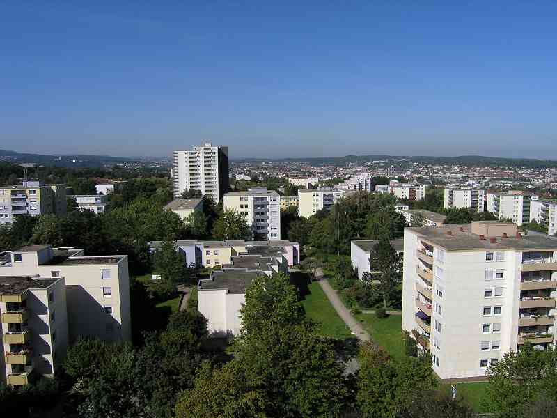 Blick vom Haidach auf die Stadt Pforzheim